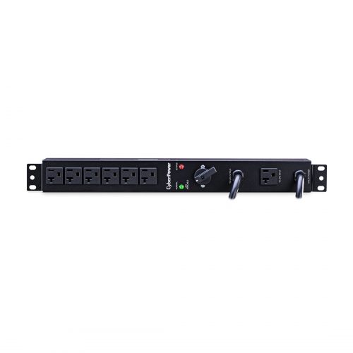 Cyber Power MBP20A6 120 VAC 20A Maintenance Bypass PDU6 Outlets, 6 ft, 2 x NEMA 5-20P, Horizontal, 1U,  Warranty MBP20A6