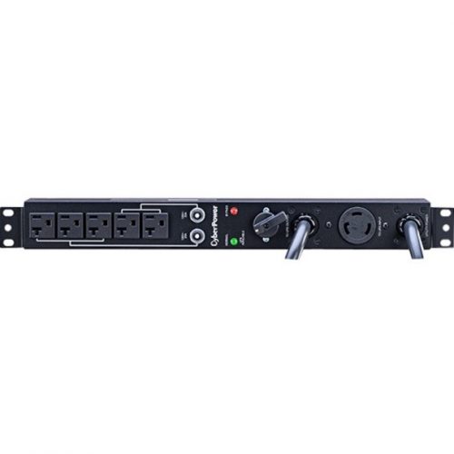 Cyber Power MBP30A5 120 VAC 30A Maintenance Bypass PDU5 Outlets, 6 ft, 2 x NEMA L5-30P, Horizontal, 1U,  Warranty MBP30A5