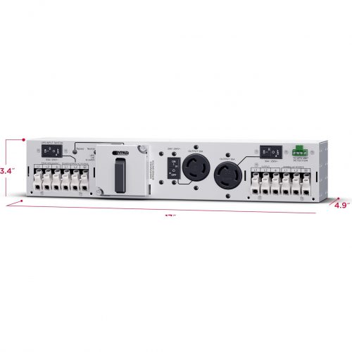 Cyber Power MBP63A2 208 VAC 63A Maintenance Bypass UPS3 Outlets, 3.3 ft, Horizontal, 2U,  Warranty MBP63A2