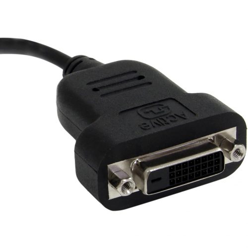 Startech .com Mini DisplayPort to DVI Active AdapterMini DisplayPort Male Digital VideoDVI-D (Single-Link) Female Digital VideoBlack MDP2DVIS