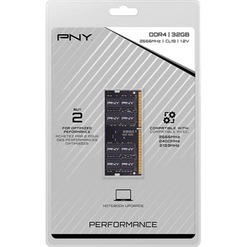 PNY Technologies Performance 32GB DDR4 SDRAM Memory ModuleFor Notebook32 GBDDR4-2666/PC4-21300 DDR4 SDRAM2666 MHzCL191.20 VNon-ECC… MN32GSD42666