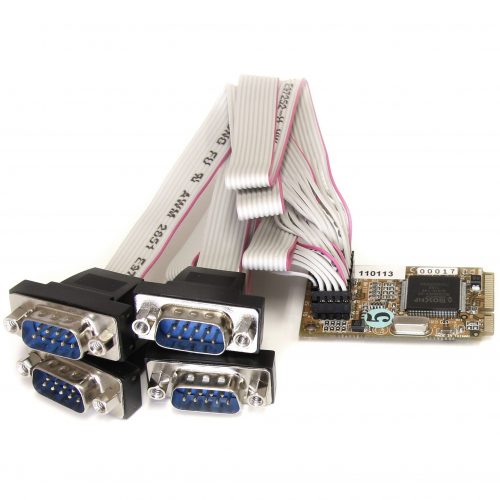Startech .com 4 Port RS232 Mini PCI Express Serial Card w/ 16650Add Four RS232 Serial Ports to an Embedded System through a mini PCI Express… MPEX4S552