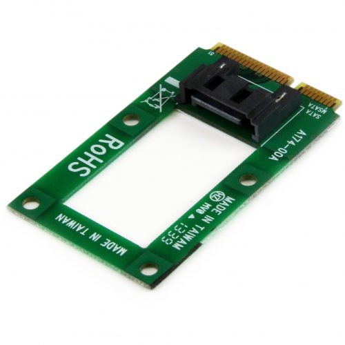 Startech .com mSATA to SATA HDD / SSD AdapterMini SATA to SATA Converter CardTurn an mSATA host connection into a standard SATA portmS… MSAT2SAT3