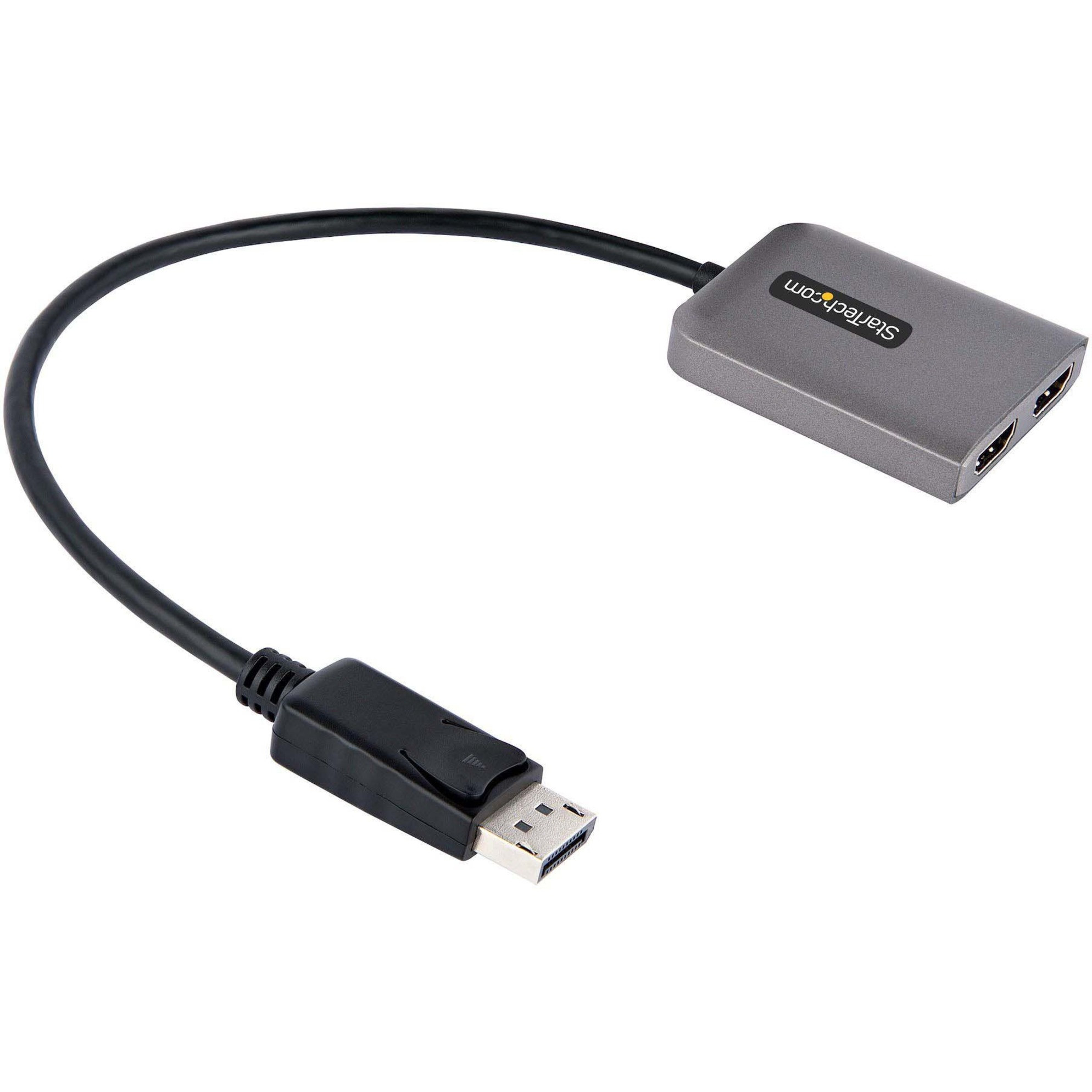 2-Port DisplayPort to HDMI Splitter, MST Hub, 4K UHD