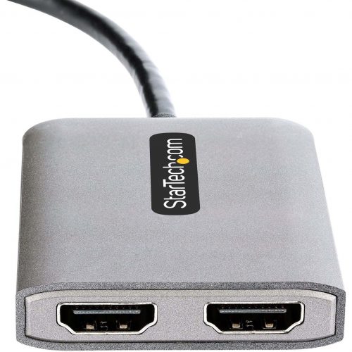 Startech DP to Dual HDMI MST HUB, Dual HDMI 4K 60Hz, 2 Port DisplayPort Multi Monitor Adapter with 1ft/30cm Cable, DP 1.4 | DSC | HBR3DisplayPort… MST14DP122HD