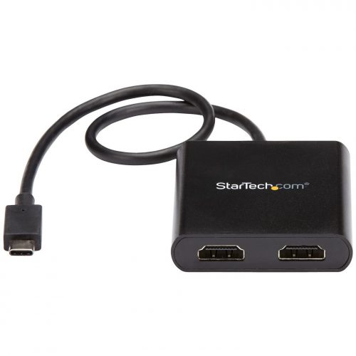 Startech .com 2-Port Multi Monitor AdapterUSB-C to HDMI Video SplitterUSB Type-C to HDMI MST HubThunderbolt 3 CompatibleWindows -… MSTCDP122HD