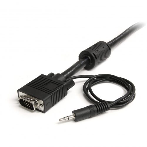 Startech .com 15 ft Coax High Resolution Monitor VGA Cable with Audio HD15 M/MMake VGA video and audio connections using a single, high qua… MXTHQMM15A