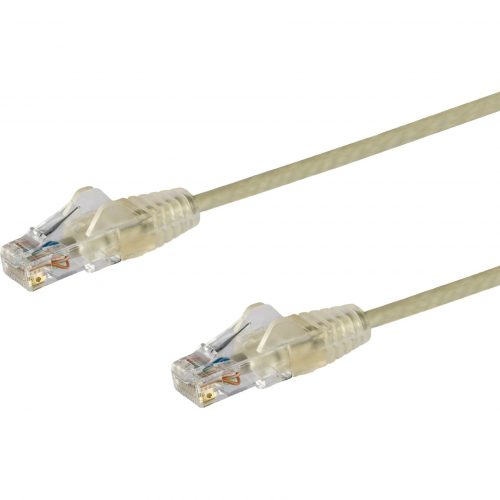 Startech .com 10 ft CAT6 CableSlim CAT6 Patch CordGray Snagless RJ45 ConnectorsGigabit Ethernet Cable28 AWGLSZH (N6PAT10GRS) -… N6PAT10GRS