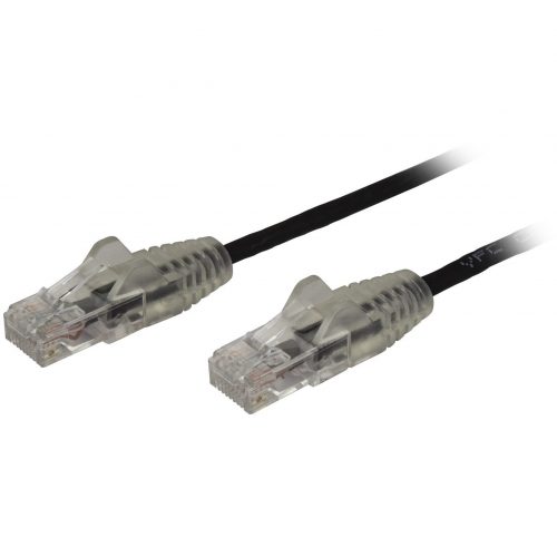Startech .com 1 ft CAT6 CableSlim CAT6 Patch CordBlack- Snagless RJ45 ConnectorsGigabit Ethernet Cable28 AWGLSZH (N6PAT1BKS)S… N6PAT1BKS