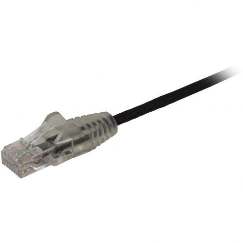 Startech .com 6in CAT6 CableSlim CAT6 Patch CordBlack Snagless RJ45 ConnectorsGigabit Ethernet Cable28 AWGLSZH (N6PAT6INBKS) -… N6PAT6INBKS