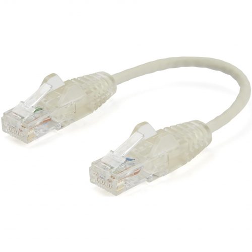 Startech .com 6 in CAT6 CableSlim CAT6 Patch CordGray Snagless RJ45 ConnectorsGigabit Ethernet Cable28 AWGLSZH (N6PAT6INGRS) -… N6PAT6INGRS