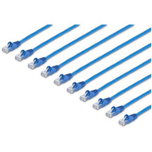 Startech .com 10 ft. CAT6 Cable10 PackBlueCAT6 Patch CableSnagless RJ45 ConnectorsCategory 6 Cable24 AWG (N6PATCH10BL10PK)… N6PATCH10BL10PK
