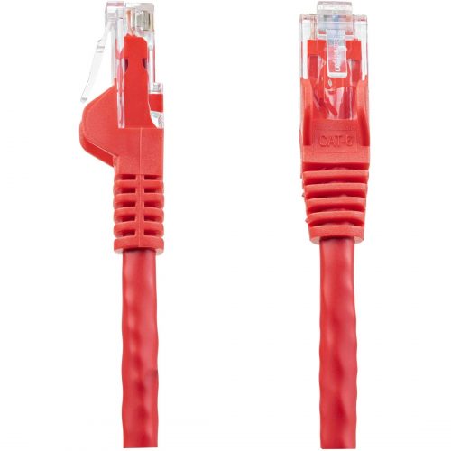 Startech .com 10ft CAT6 Ethernet CableRed Snagless Gigabit100W PoE UTP 650MHz Category 6 Patch Cord UL Certified Wiring/TIA10ft Red… N6PATCH10RD