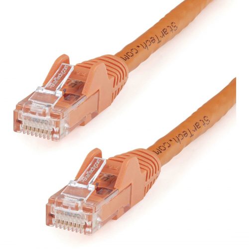 Startech .com 12ft CAT6 Ethernet CableOrange Snagless Gigabit100W PoE UTP 650MHz Category 6 Patch Cord UL Certified Wiring/TIA12ft O… N6PATCH12OR