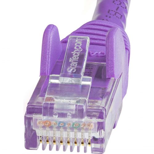 Startech .com 12ft CAT6 Ethernet CablePurple Snagless Gigabit100W PoE UTP 650MHz Category 6 Patch Cord UL Certified Wiring/TIA12ft P… N6PATCH12PL