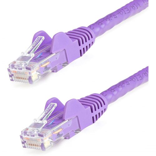 Startech .com 150ft CAT6 Ethernet CablePurple Snagless Gigabit 100W PoE UTP 650MHz Category 6 Patch Cord UL Certified Wiring/TIA150ft… N6PATCH150PL