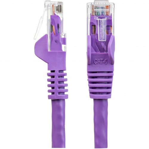 Startech .com 1ft CAT6 Ethernet CablePurple Snagless Gigabit100W PoE UTP 650MHz Category 6 Patch Cord UL Certified Wiring/TIA1ft Purp… N6PATCH1PL