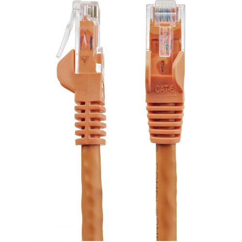 Startech .com 20ft CAT6 Ethernet CableOrange Snagless Gigabit100W PoE UTP 650MHz Category 6 Patch Cord UL Certified Wiring/TIA20ft O… N6PATCH20OR