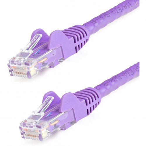 Startech .com 3ft CAT6 Ethernet CablePurple Snagless Gigabit100W PoE UTP 650MHz Category 6 Patch Cord UL Certified Wiring/TIA3ft Purp… N6PATCH3PL