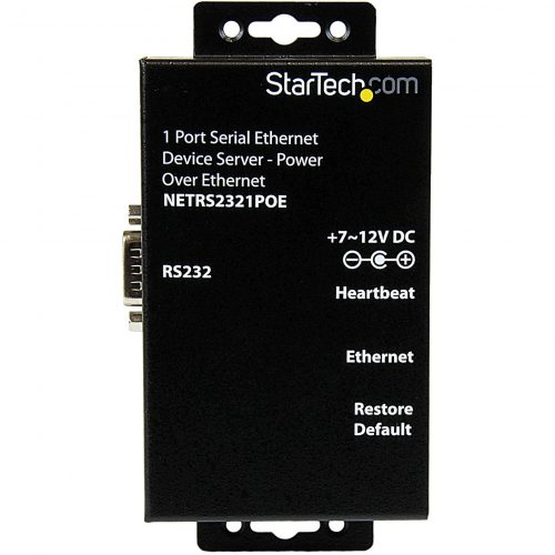Startech .com .com Serial Ethernet device server1 portpower over EthernetPoEConnect to, configure and remotely manage an… NETRS2321POE