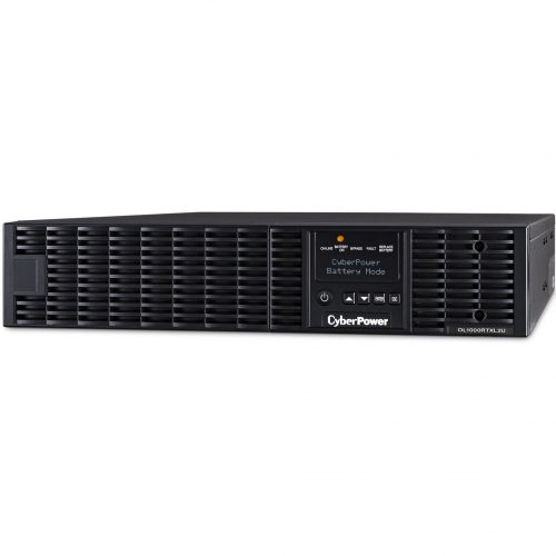 Cyber Power OL1000RTXL2UN Smart App Online UPS Systems1000VA/900W, 100125 VAC, NEMA 5-15P, 2U, Rack / Tower, Sine Wave, 8 Outlets, LC… OL1000RTXL2UN