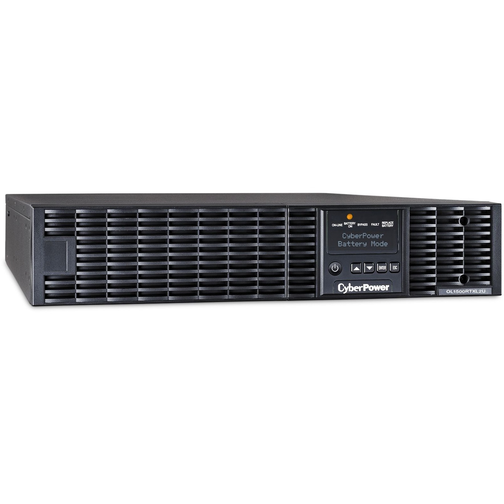 Cyber Power OL1500RTXL2UN Smart App Online UPS Systems1500VA/1350W, 100125 VAC, NEMA 5-15P, 2U, Rack / Tower, Sine Wave, 8 Outlets, L… OL1500RTXL2UN