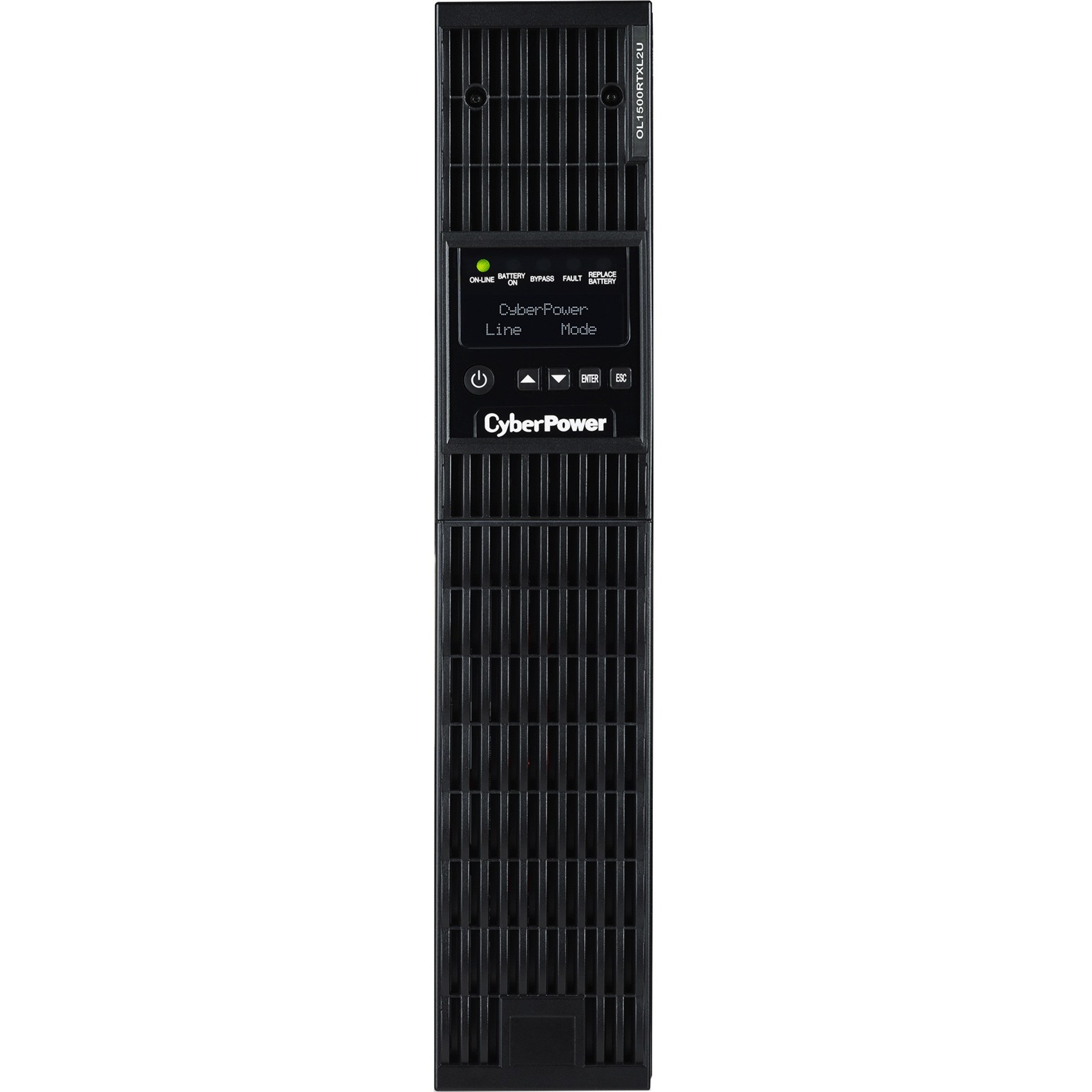 Cyber Power OL1500RTXL2U Smart App Online UPS Systems1500VA/1350W, 100125 VAC, NEMA 5-15P, 2U, Rack / Tower, Sine Wave, 8 Outlets, LCD… OL1500RTXL2U