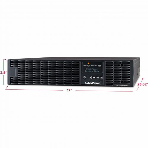 Cyber Power OL2200RTXL2U Smart App Online UPS Systems2200VA/1800W, 100125 VAC, NEMA 5-20P, 2U, Rack / Tower, Sine Wave, 7 Outlets, LCD… OL2200RTXL2U