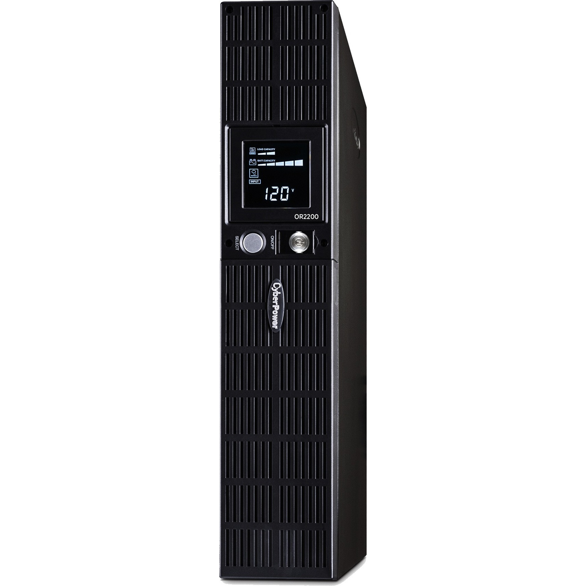 Cyber Power OR2200LCDRT2U Smart App LCD UPS Systems2000VA/1320W, 120 VAC, NEMA 5-20P, 2U, Rack / Tower, 8 Outlets, LCD, Panel®… OR2200LCDRT2U