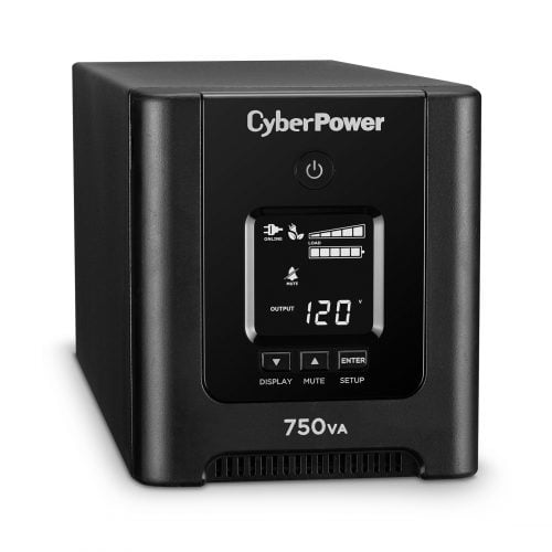 Cyber Power OR750PFCLCD PFC Sinewave UPS Systems750VA/525W, 120 VAC, NEMA 5-15P, Mini-Tower, Sine Wave, 6 Outlets, LCD, Panel® Bu… OR750PFCLCD