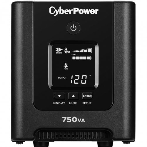 Cyber Power OR750PFCLCD PFC Sinewave UPS Systems750VA/525W, 120 VAC, NEMA 5-15P, Mini-Tower, Sine Wave, 6 Outlets, LCD, Panel® Bu… OR750PFCLCD