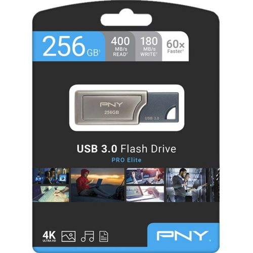 PNY Technologies PRO Elite USB 3.0 Flash Drive256 GBUSB 3.0 Type A400 MB/s Read Speed180 MB/s Write Speed Warranty P-FD256PRO-GE