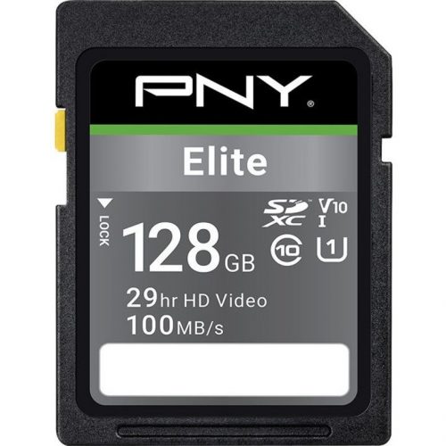 PNY Technologies Elite 128 GB Class 10/UHS-I (U1) V10 SDXC100 MB/s ReadLifetime Warranty P-SD128U1100EL-GE