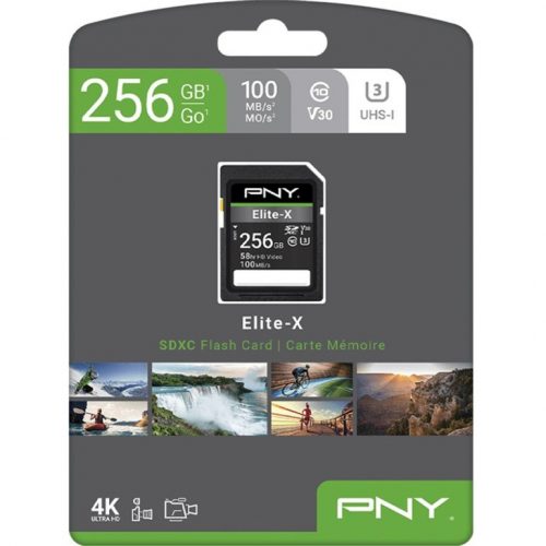 PNY Technologies Elite-X 256 GB Class 10/UHS-I (U3) SDXC P-SD256U3100EX-GE