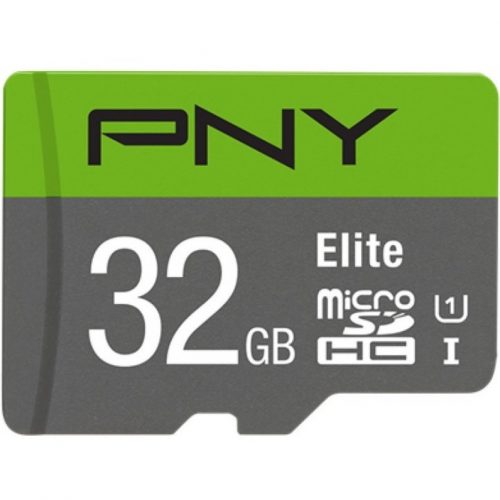 PNY Technologies Elite 32 GB Class 10/UHS-I (U1) microSDHC100 MB/s ReadLifetime Warranty P-SDU32GU185GW-GE