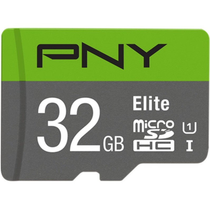 PNY Technologies Elite 32 GB Class 10/UHS-I (U1) microSDHC100 MB/s ReadLifetime Warranty P-SDU32GU185GW-GE