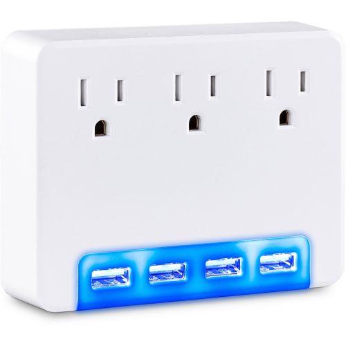 Cyber Power P3WUH Wall Tap OutletNEMA 5-15R Outlet, NEMA 5-15P Plug Type, Wall Tap Plug Style, White P3WUH