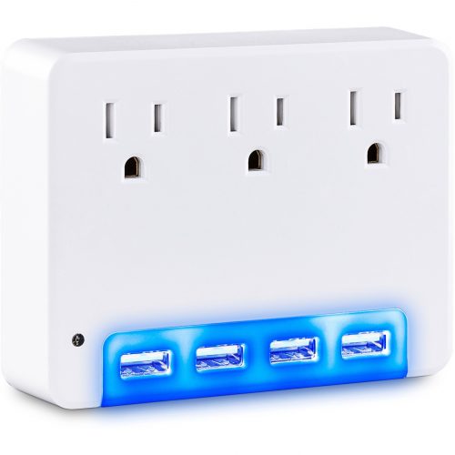 Cyber Power P3WUN Wall Tap OutletNEMA 5-15R Outlet, NEMA 5-15P Plug Type, Wall Tap Plug Style, White P3WUN