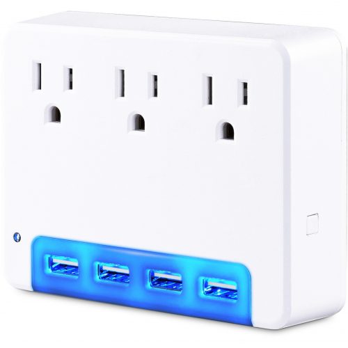 Cyber Power P3WUN Wall Tap OutletNEMA 5-15R Outlet, NEMA 5-15P Plug Type, Wall Tap Plug Style, White P3WUN