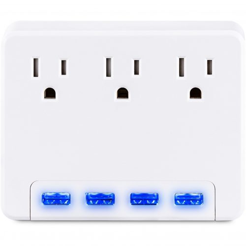 Cyber Power P3WU Wall Tap OutletNEMA 5-15R Outlet, NEMA 5-15P Plug Type, Wall Tap Plug Style, White P3WU