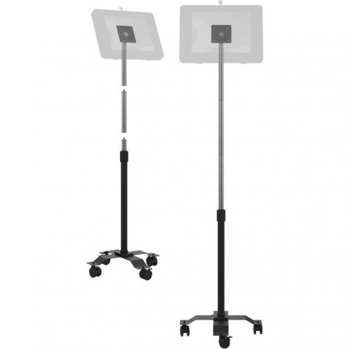Cta Digital Accessories VESA-Compatible, Height-Adjustable Rolling Floor Stand70″ Height x 17.5″ Width x 17.5″ DepthFloorBlack PAD-CGSVP