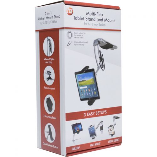 Cta Digital Accessories Multi-Flex Tablet Stand + Mount?Black 360Deg Rotating Holder1 Display Supported13″ Screen Support PAD-KMSB