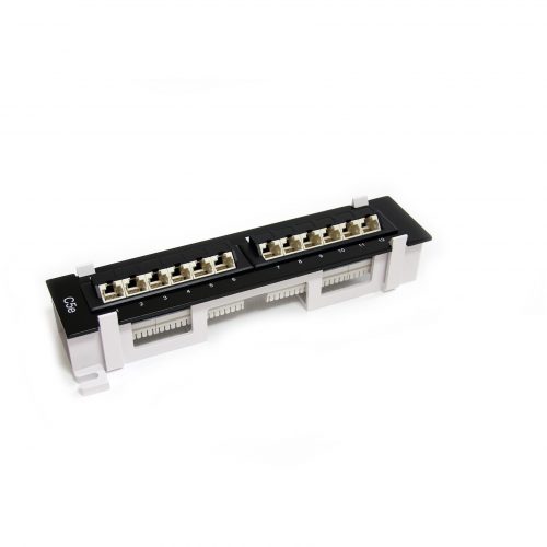 Startech .com 1U 12 Port Wall Mount Cat5e 110 Patch Panel45 Degree12 x RJ-45 PANEL4512