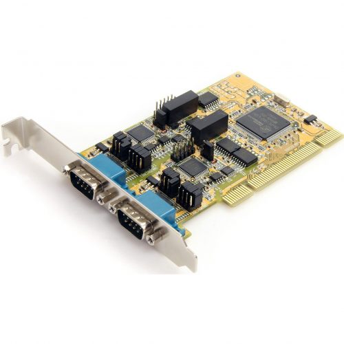 Startech .com 2 Port RS232/422/485 PCI Serial Adapter w/ ESDControl and communicate with two serial devices even with mixed RS-232 & 485… PCI2S232485I