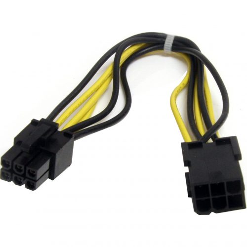 Startech Star Tech.com 8in 6 pin PCI Express Power Extension CableFor PCI Express CardBlack8″ Cord Length1 PCIEPOWEXT