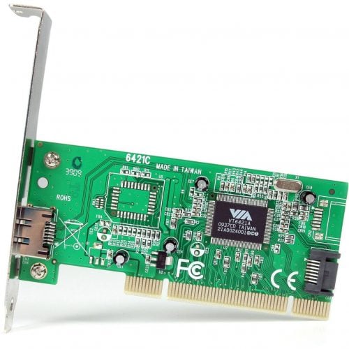 Startech .com  1 Port eSATA + 1 Port SATA PCI SATA Controller CardAdd an internal SATA port and an external SATA (eSATA) port to yo… PCIESATA2I