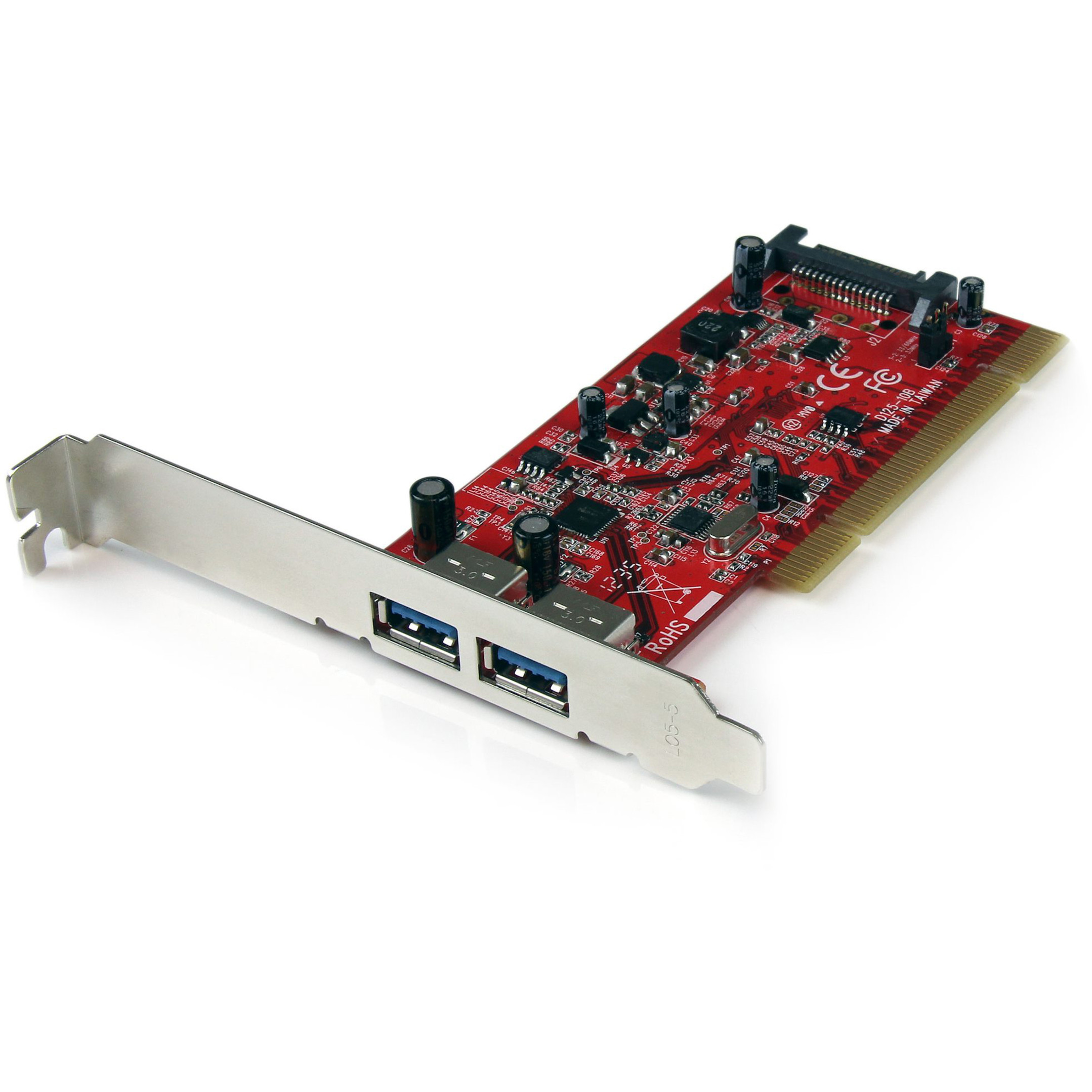 Startech .com 2 Port PCI SuperSpeed USB 3.0 Adapter Card with SATA PowerAdd 2 SuperSpeed USB 3.0 ports to a computer through a PCI slotp… PCIUSB3S22