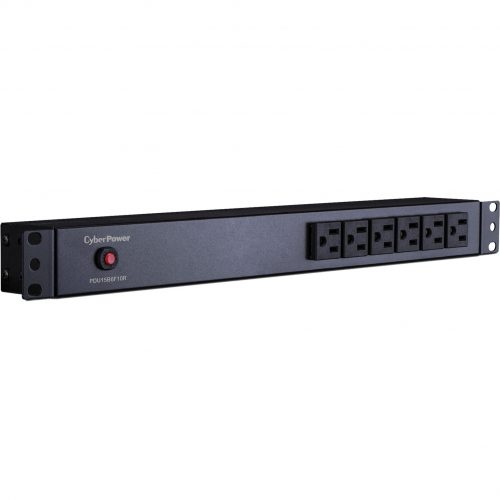 Cyber Power Basic PDU15B6F10R 16-Outlets PDU16 x NEMA 5-15R1U Rack-mountable, Zero U Vertical Rackmount PDU15B6F10R