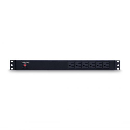 Cyber Power PDU15B6F12R 100125 VAC 15A Basic PDU18 Outlets, 15 ft, NEMA 5-15P, Horizontal, 1U, Lifetime Warranty PDU15B6F12R