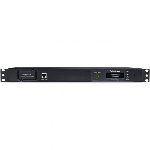 Cyber Power PDU15M10AT 100120 VAC 15A Metered ATS PDU10 Outlets, 10 ft, 2 x NEMA 5-15P, Horizontal, 1U, LCD,  Warranty PDU15M10AT